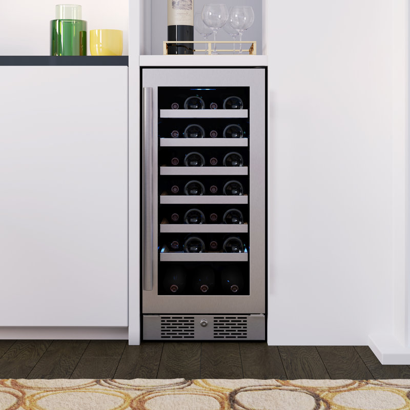 27 Bottle Single Zone Built-In Wine Refrigerator, Left Handed