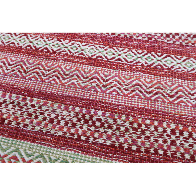 Saffron Striped Hand Woven Area Rug, Rectangle 60 x 90cm
