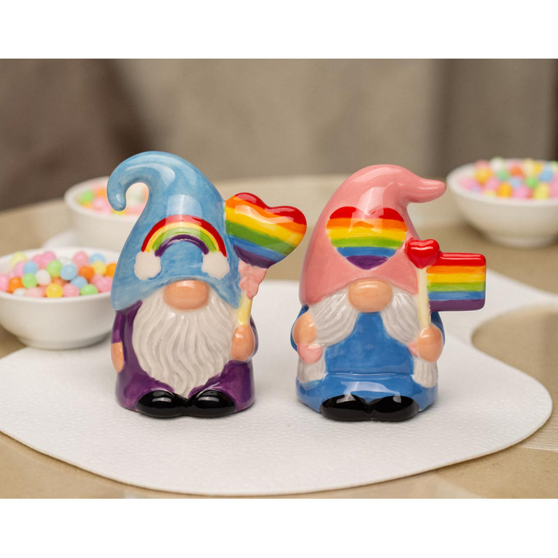 Gnome arc-en-ciel sel et poivre