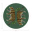 Leopard Seeing Double Vegan Leather Round Coasters-106731600