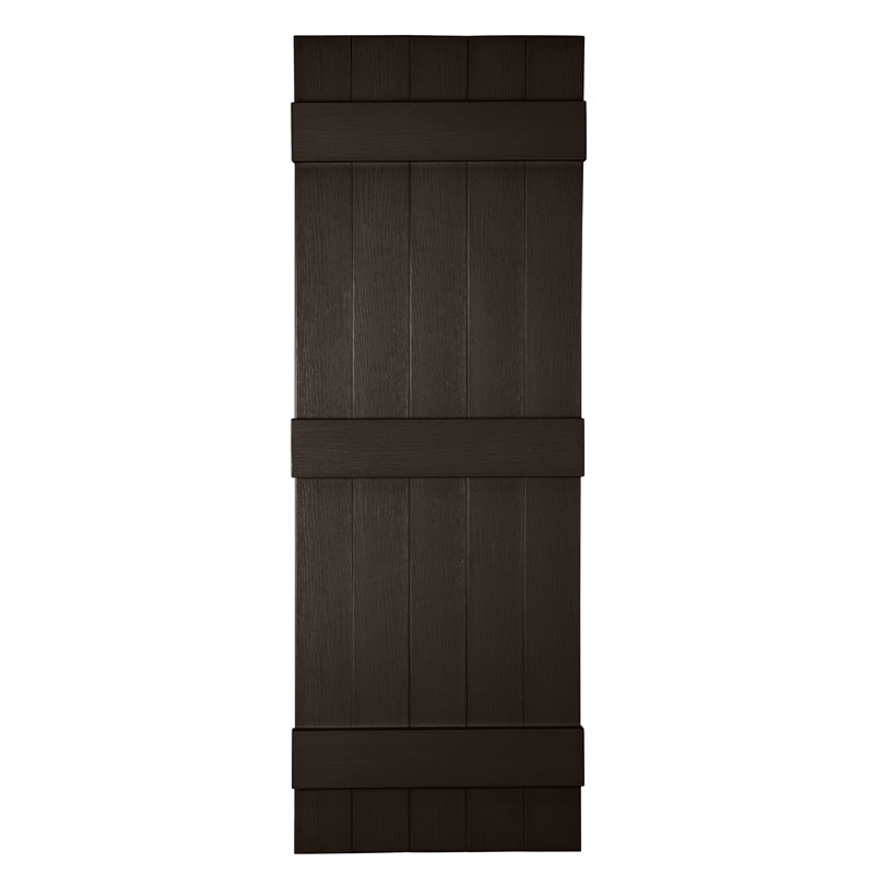Persiennes personnalisées à 5 planches fermées, 77", Morceaux de chocolat