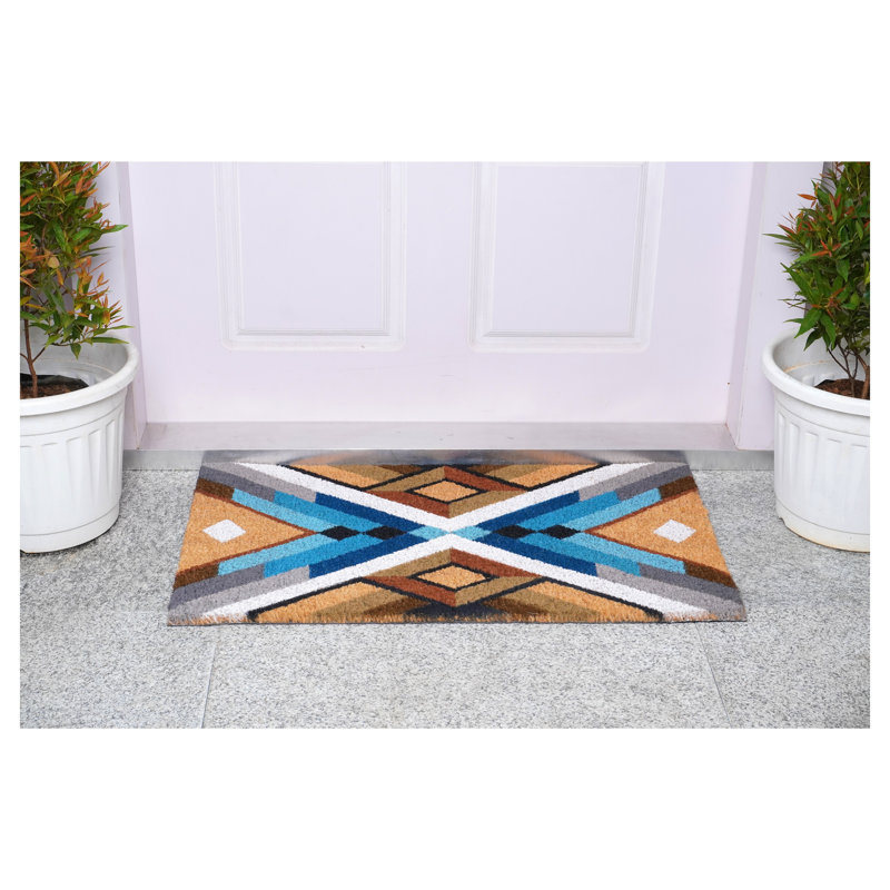 Bright Coir 17" x 29" Non-Slip Entryway Doormat