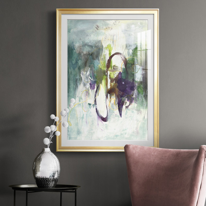 «Moving On II», reproduction encadrée de qualité supérieure, prête à être accrochée, H 30,5 po x l 22,5 po x P 1 po, Or