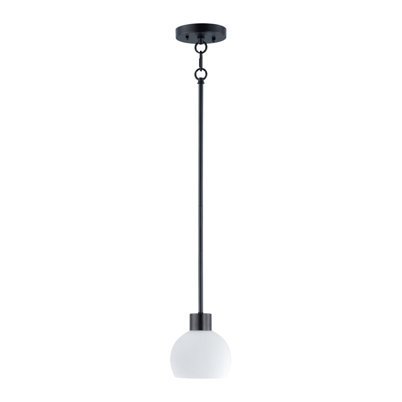 Luminaire suspendu en forme de dôme à 1 lumière Stackpole, Noir