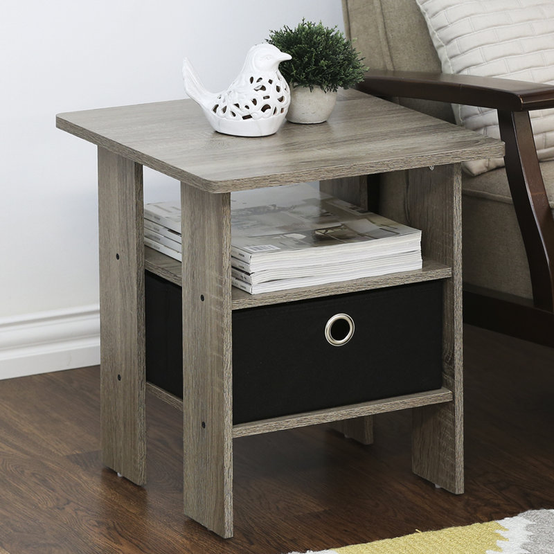 Stanbridge Side Table with Storage, Oak Brown