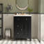 Meuble-lavabo moderne 24 po avec lavabo en céramique, meuble-lavabo pour salle de bain à 2 tiroirs-118024426