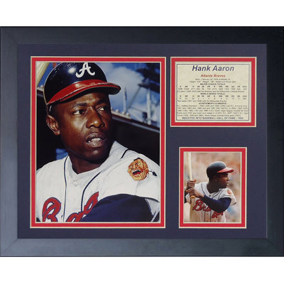 Souvenirs encadrée hank aaron-atlanta braves