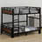 Metal Separable Bunk Beds With Raised Security Fence-1413973862