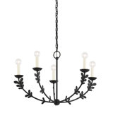 Florian 5 Light Small Chandelier - Gesso White