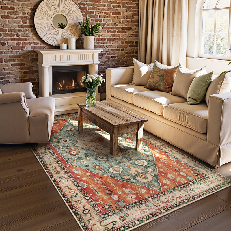  Tapis de salle à manger Boho Tribal, Rectangle 4pi x 6 pi