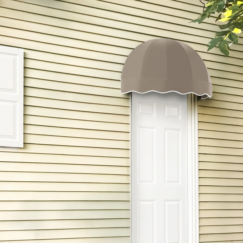 Auvent fixe en tissu acrylique Bostonian Awntech, H 32,25 po x l 52,5 po x P 26,25 po, Taupe