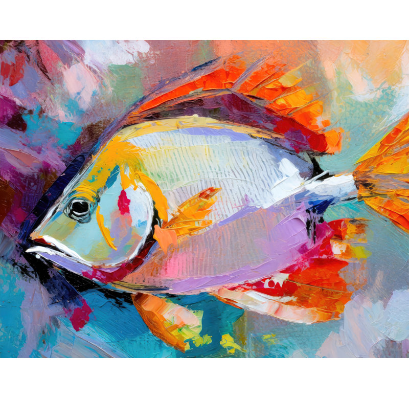 " Fish " by Stephen Chambers, 26" H x 32" W x 1.5" D