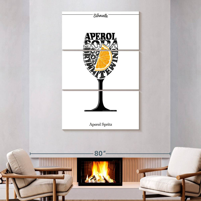 Yarlin Aperol Spritz Poster, 74" H x 48" W