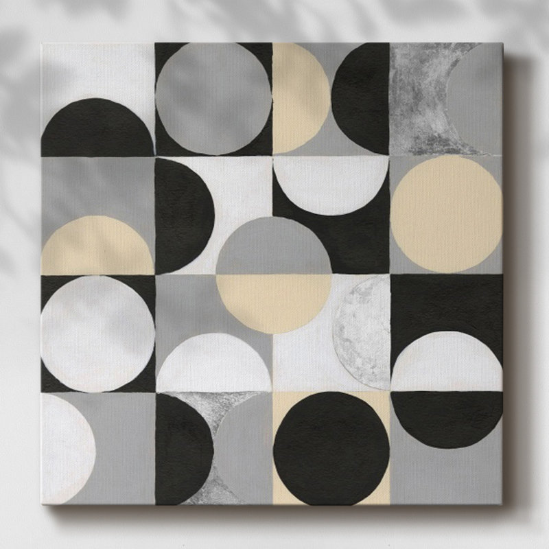 Circle Quadrants I-Gallery Wrapped Canvas, 16" H x 16" W x 1.5" D