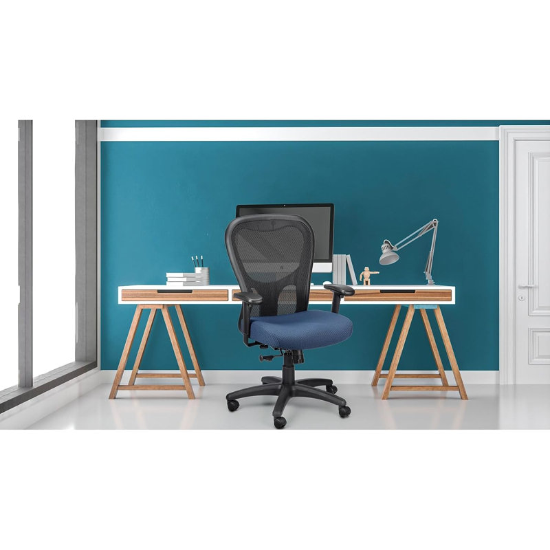 Tempur-Pedic TP9000C Mesh Swivel Task Chair with Tempur Material, Cooling Gel Layer, Adjustable Armrests, and Lumbar Support