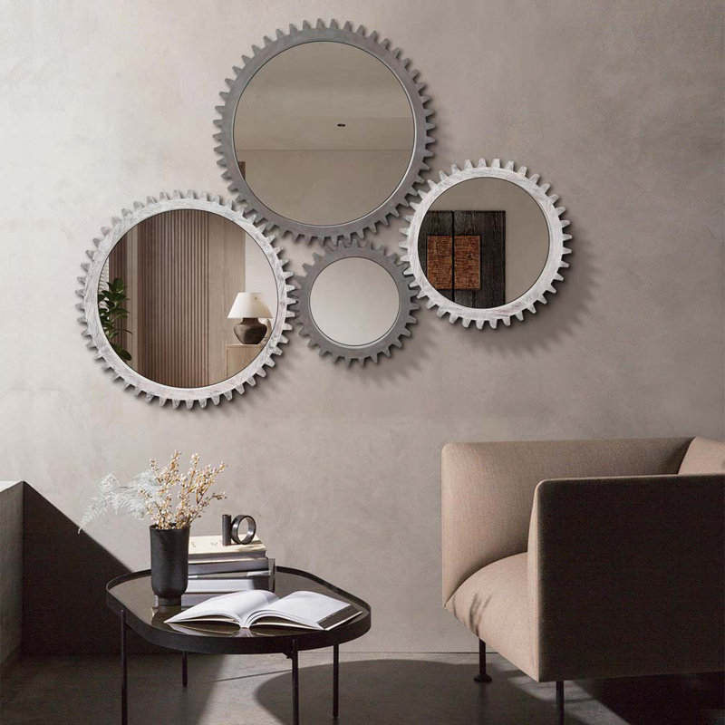 Miroir décoratif mural mural, 16,53 po x 16,53 po