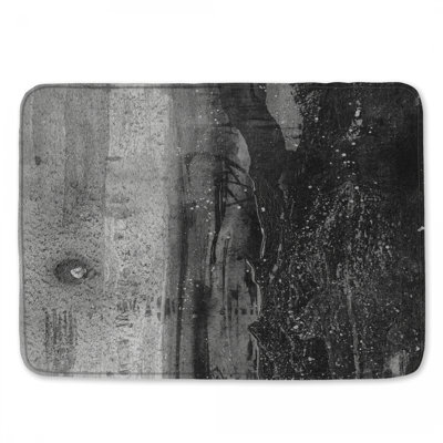 Tapis de bain à texture abstraite monochrome