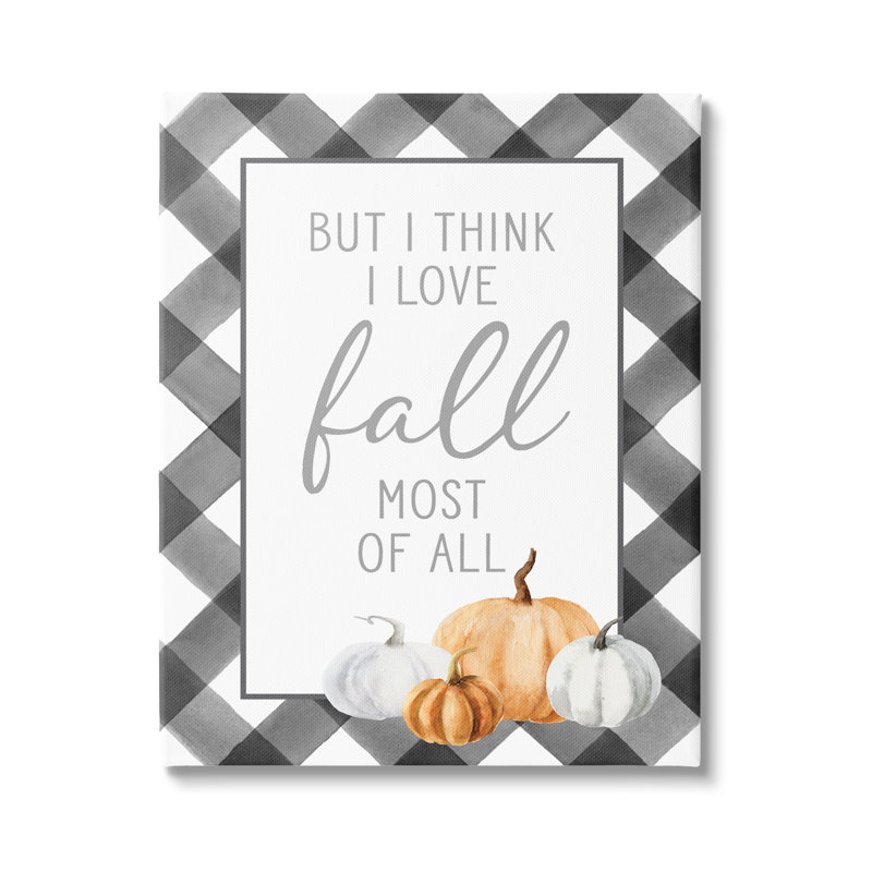 «Love Fall» Festive Expression Autumn, Toile tendue, H 48 po x l 36 po x P 1,5 po