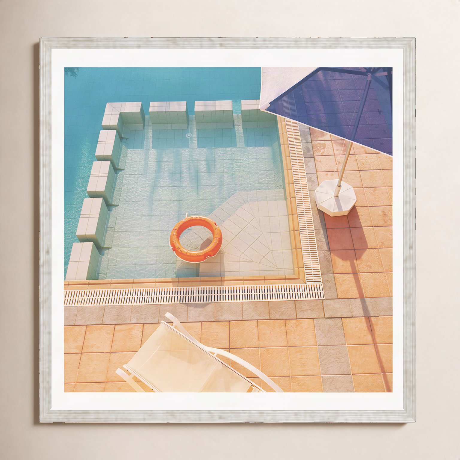 Cassia Beck Swimming Pool by Cassia Beck, 20" H x 20" W, Wrapped Canvas, No