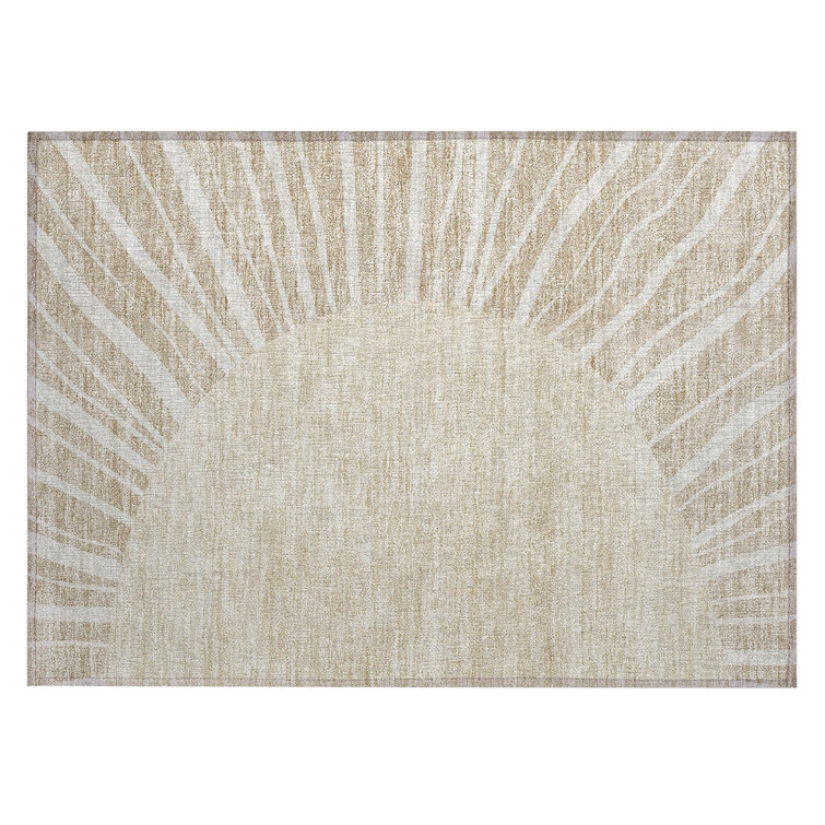 Washable Abstract Indoor / Outdoor Rug