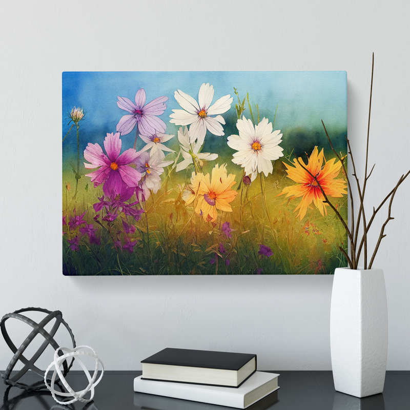 Radiant Wildflowers Floral - Wrapped Canvas, 40cm H x 60cm W x 3cm D