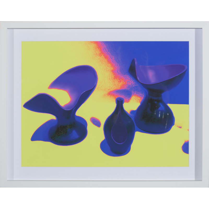 Yellow Vases by Michael Wolk - Picture Frame Graphic Art Print on Paper