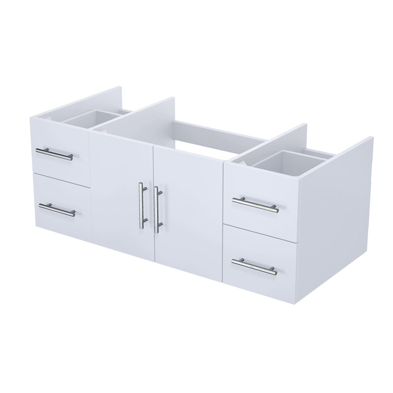 Meuble-lavabo pour salle de bain, Blanc lustré