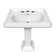 Whitehaus Collection 29" Traditional Pedestal Sink With Large Rectangular Bowl, Dual Soap Ledges And Overflow