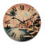 Vintage City In Retro Pastel Palette - Abstract Landscape Oversized Wood Wall Clock-625926167