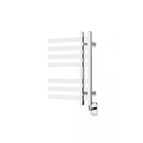 Lioni Square 27" X 20" Hardwired Towel Dryer With Hardwire Kit On Right Brushed Nickel, Chrome