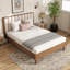Lit plateforme tapissier en bois massif-939730721