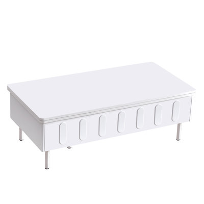 Table basse à plateau relevable avec 2 tiroirs et rangement caché Modern Space