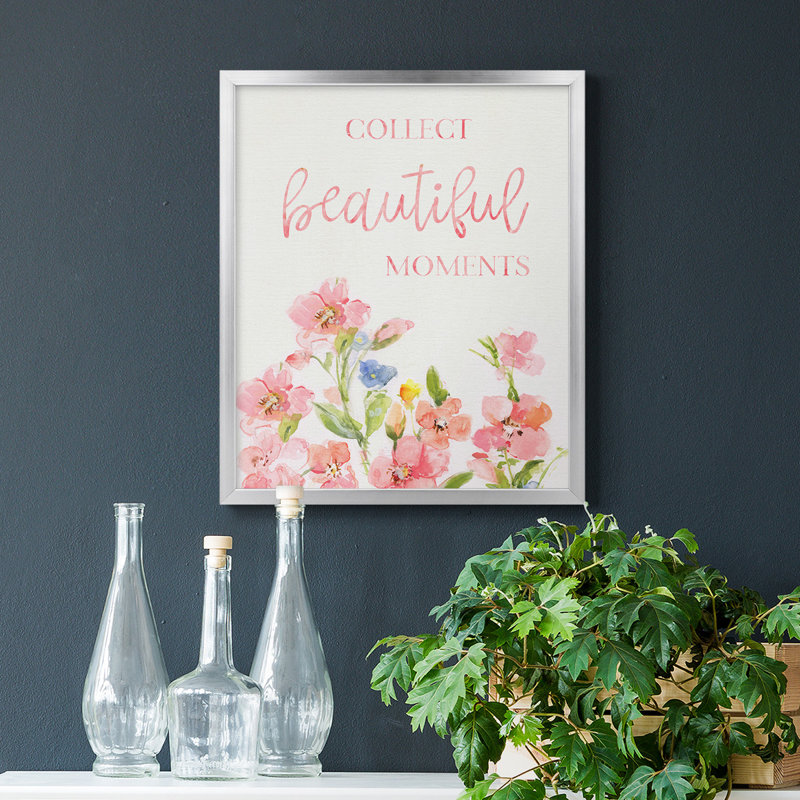 «Beautiful Moments», toile encadrée de qualité supérieure - prête à être accrochée, Argent, H 20 po x l 16 po