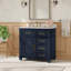 Meuble-lavabo simple 36 po avec plateau en marbre Keira-1073415138