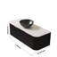 Wall-Mounted Black Bowl Ceramic Basin With Stone Pattern Bathroom Vanity-1810365889-1810365888