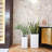 Kute Nest Elio Zen Column Fiberstone Planter - Santorini White - H25"-888501629-888501628