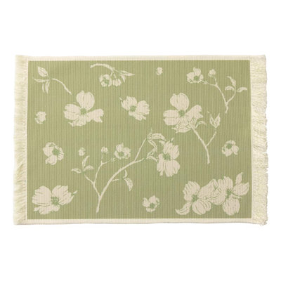 Luftar Polyester Blend Floral Rectangle Placemat