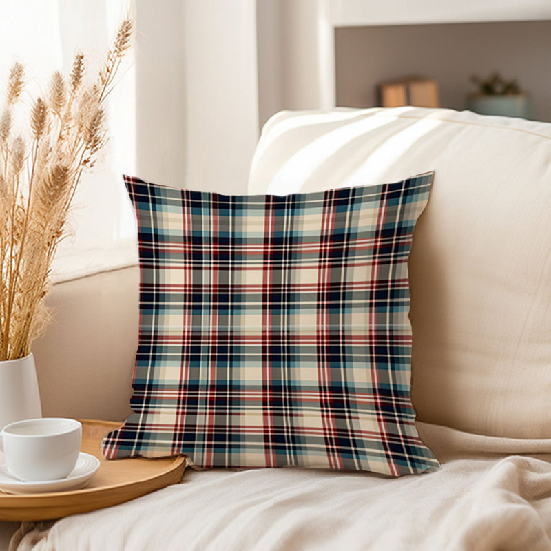 Retro Plaid Pattern  XII, 18"H x 18"W