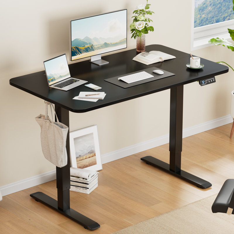 Bureaux debout à hauteur réglable Putnam, Noir, noir, noir, noir, H 48 po x l 47,25 po x P 23,62 po
