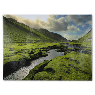 Spring in Scotland Valley Designer Glass Chopping Board