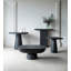 Table basse rectangulaire 35,5 x 14 x 35,5 po avec base piédestal