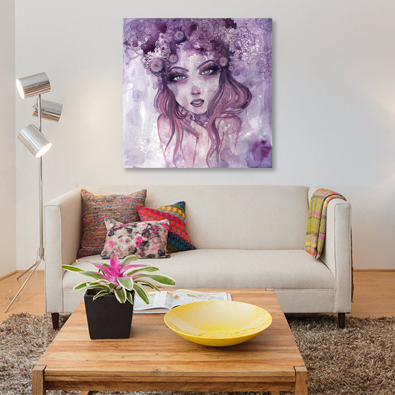 « cher cœur », impression sur toile, H 48 po x l 48 po x P 1,5 po, Toile tendue, Pas de tapis