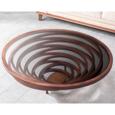 Anjulie Glass Top Single Coffee Table