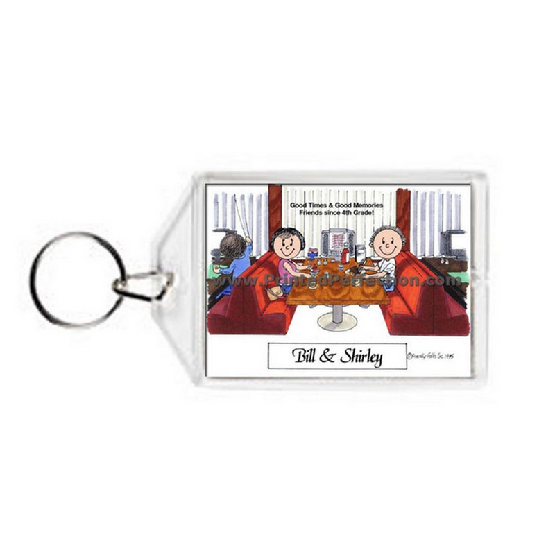 Personalized Friends - Porte-clés acrylique mâle et femelle