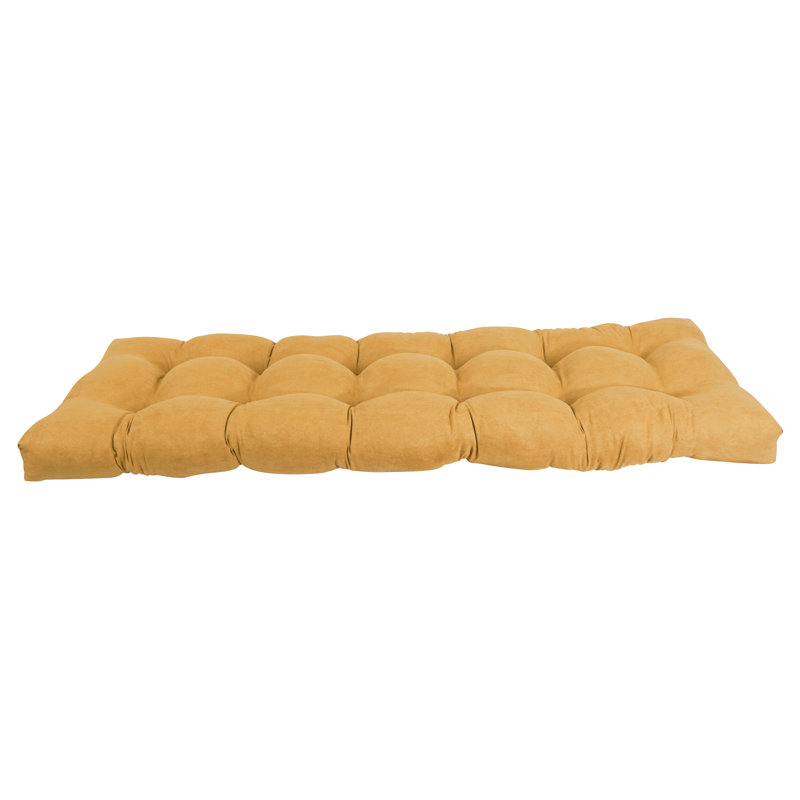 Coussin de siège en microsuède pour l'intérieur, L 55 po x P 19 po, Citron