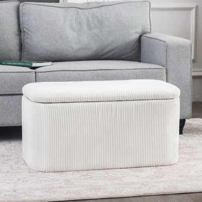 Repose-pieds rectangulaire en velours avec repose-pieds