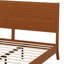 Base de lit de style Mid-Century, lattes en bois massif et support en métal-129386322