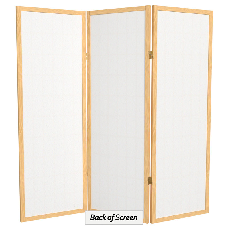 Écran court Shoji 50,75 "Alex, Naturel, 3 panneaux