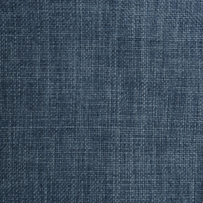 Cotton Reversible Throw Pillow, Faux Linen Indigo Blue