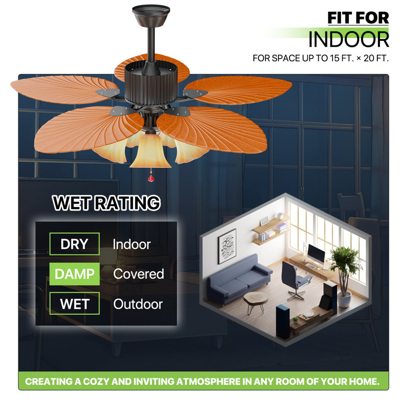 Ventilateur de plafond Delphin, Noir